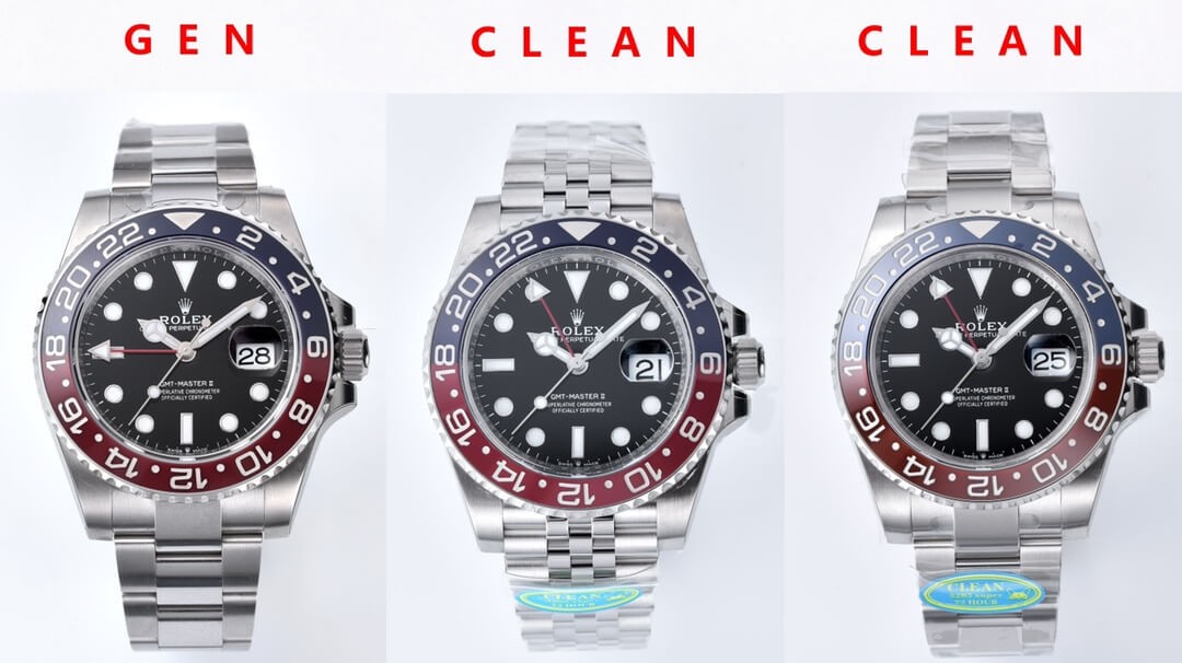 Clean Factory Rolex Coke Bezel Upgrade and Detail Comparison